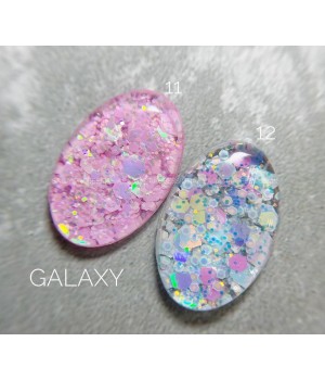 Гель Saga Galaxy glitter №12